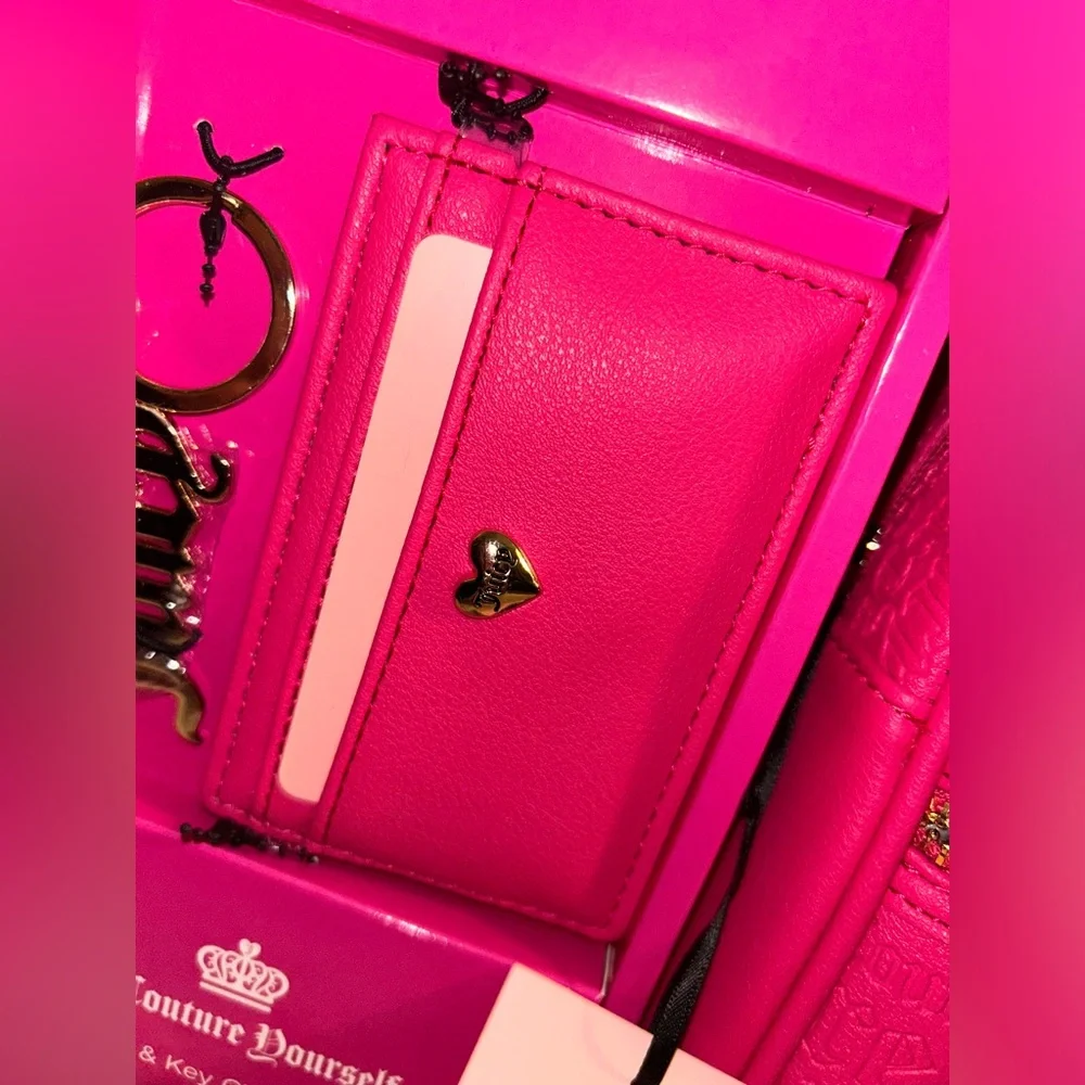 Juicy Couture Backpack, Card Case, & Keychain SET
